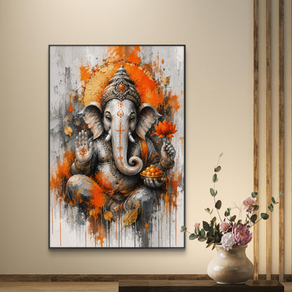 Lord Ganesha Premium Canvas Painting