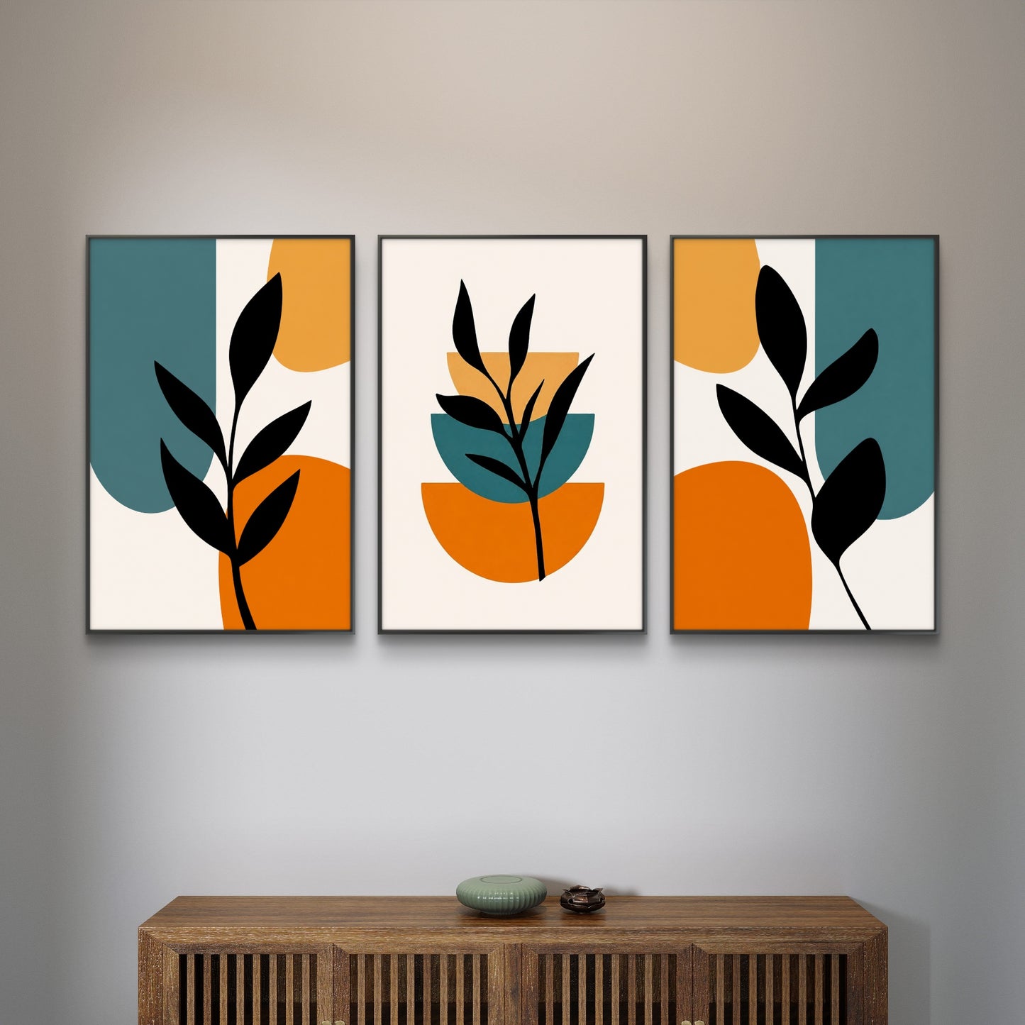 Set of 3 Abstract Art Premium Canvas Painting - Buy Online | Decor By Neon
