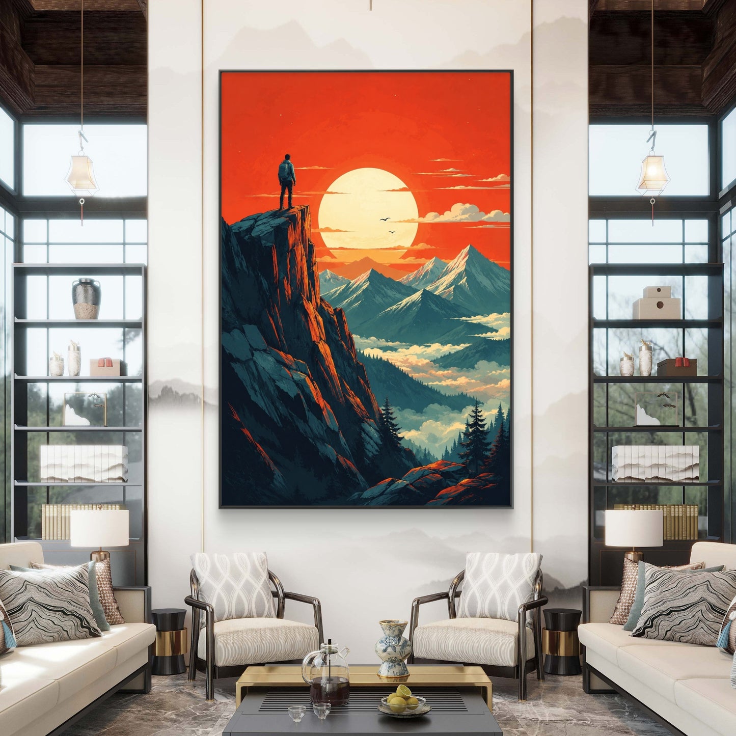 Modern Interiors Portrait Premium Canvas Painting - Buy Online | Decor By Neon