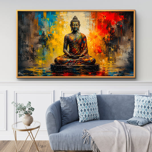 Lord Buddha Premium Canvas Painting - Premium Wall Art | Decor By Neon