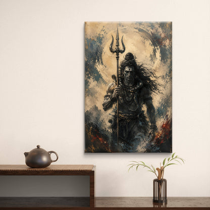 Lord Shiva Premium Canvas Painting