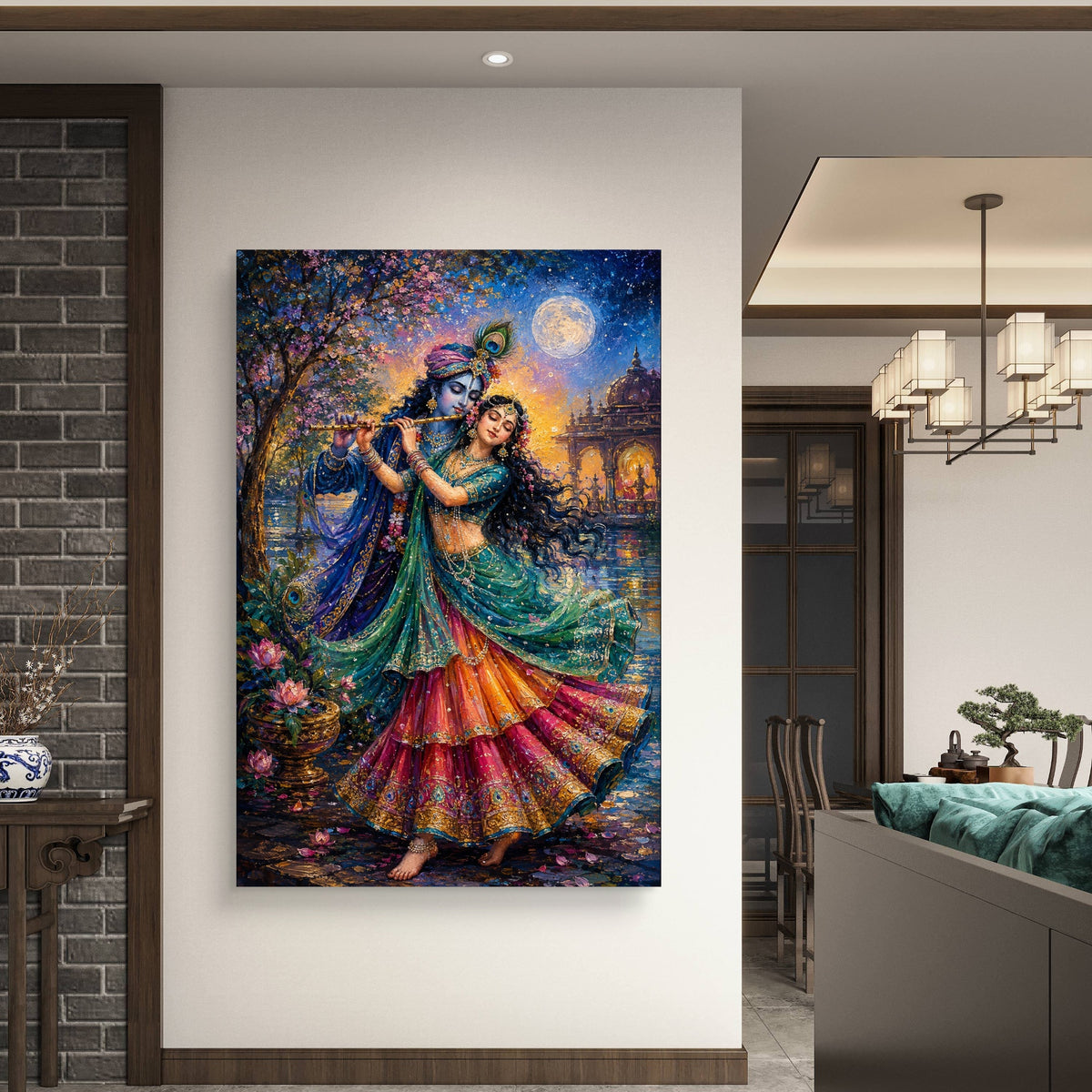 Radha Krishna Premium Canvas Painting - Buy Online | Decor By Neon