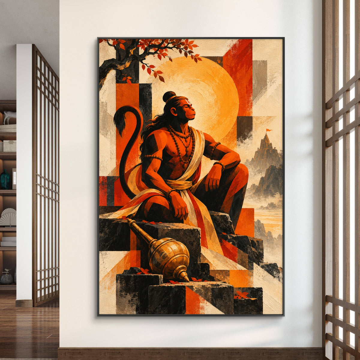 Lord Hanuman Premium Canvas Painting - Buy Online | Decor By Neon