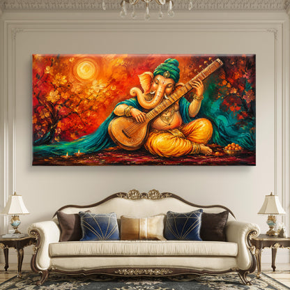 Lord Ganesha Premium Canvas Painting