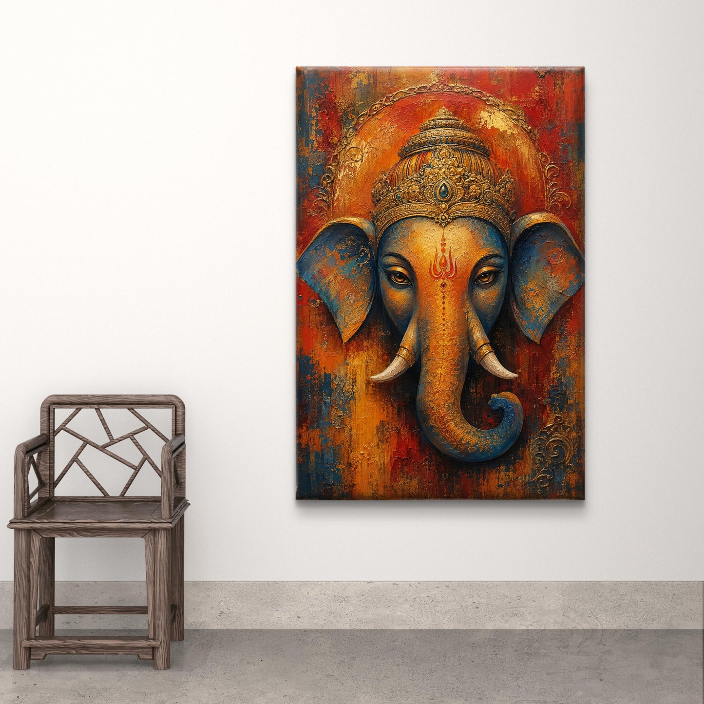 Lord Ganesha Premium Canvas Painting - Buy Online | Decor By Neon