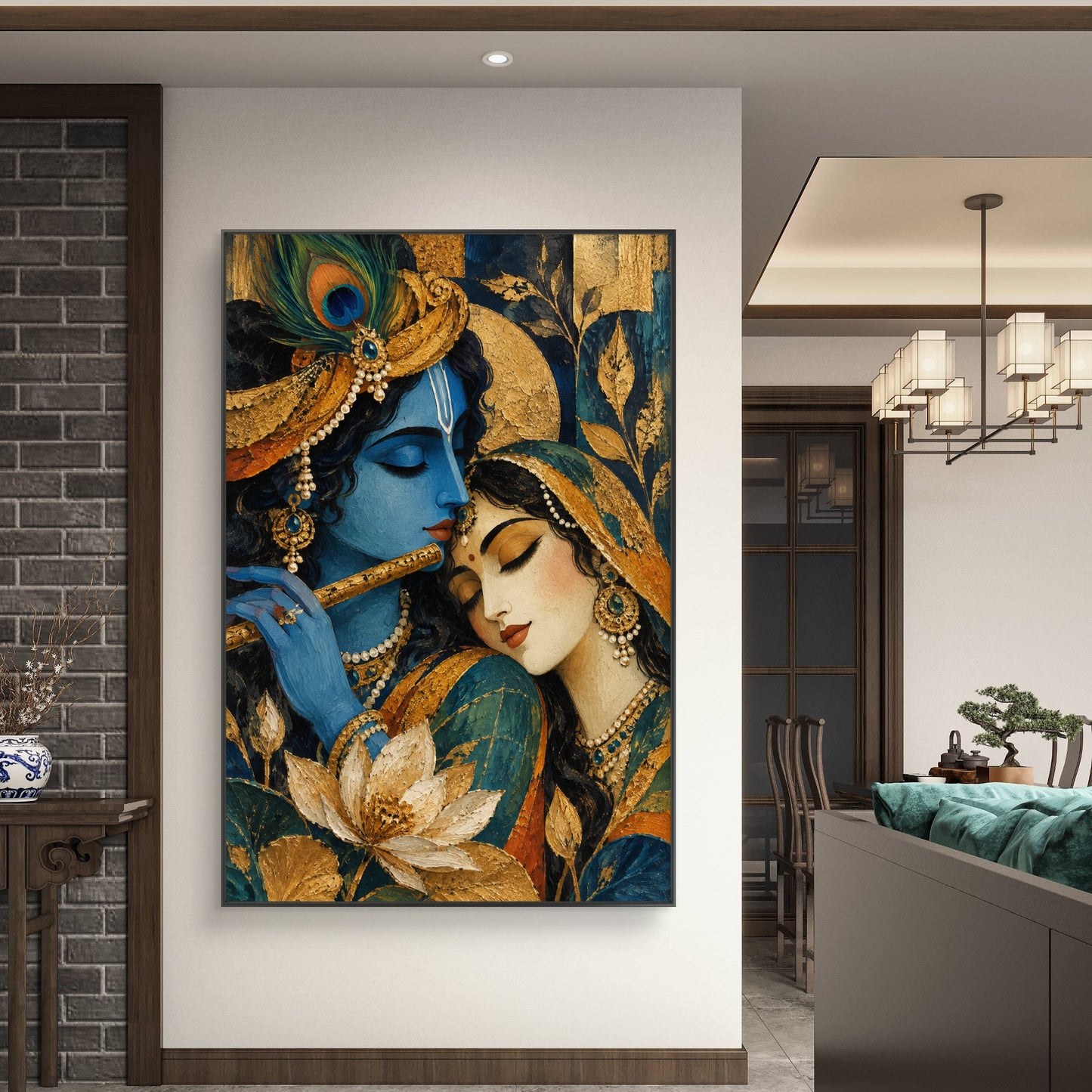 Radha Krishna Premium Canvas Painting - Buy Online | Decor By Neon