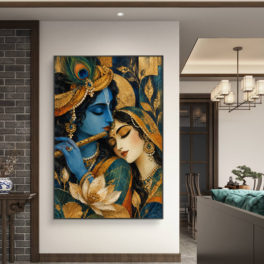 Radha Krishna Premium Canvas Painting - Canvas Wall Art | Decor By Neon