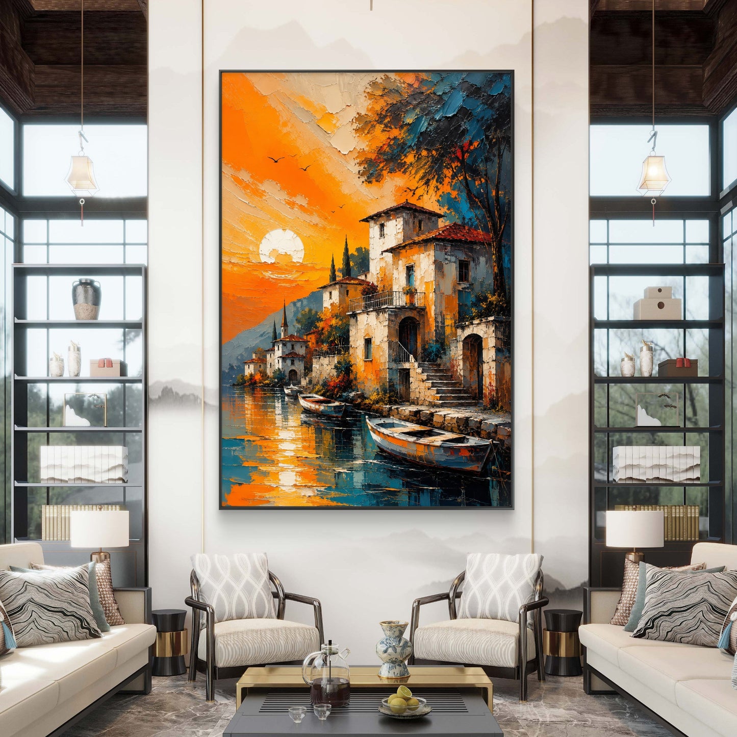 Modern Interiors Portrait Premium Canvas Painting - Buy Online | Decor By Neon