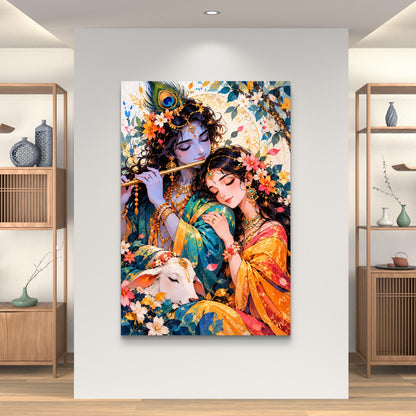Radha Krishna Premium Canvas Painting
