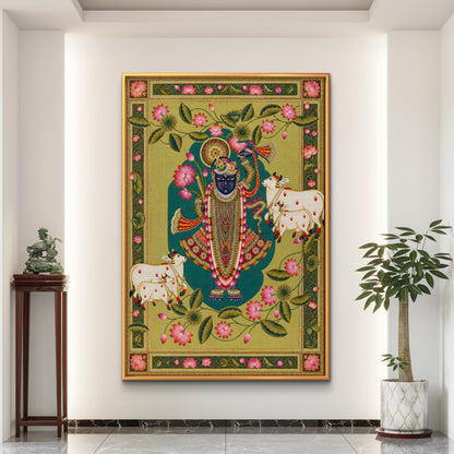 Traditional Pichwai Shrinathji Premium Canvas Painting