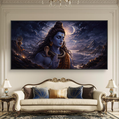 Lord Shiva Premium Canvas Painting