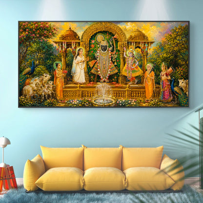 Traditional Pichwai Shrinathji Premium Canvas Painting