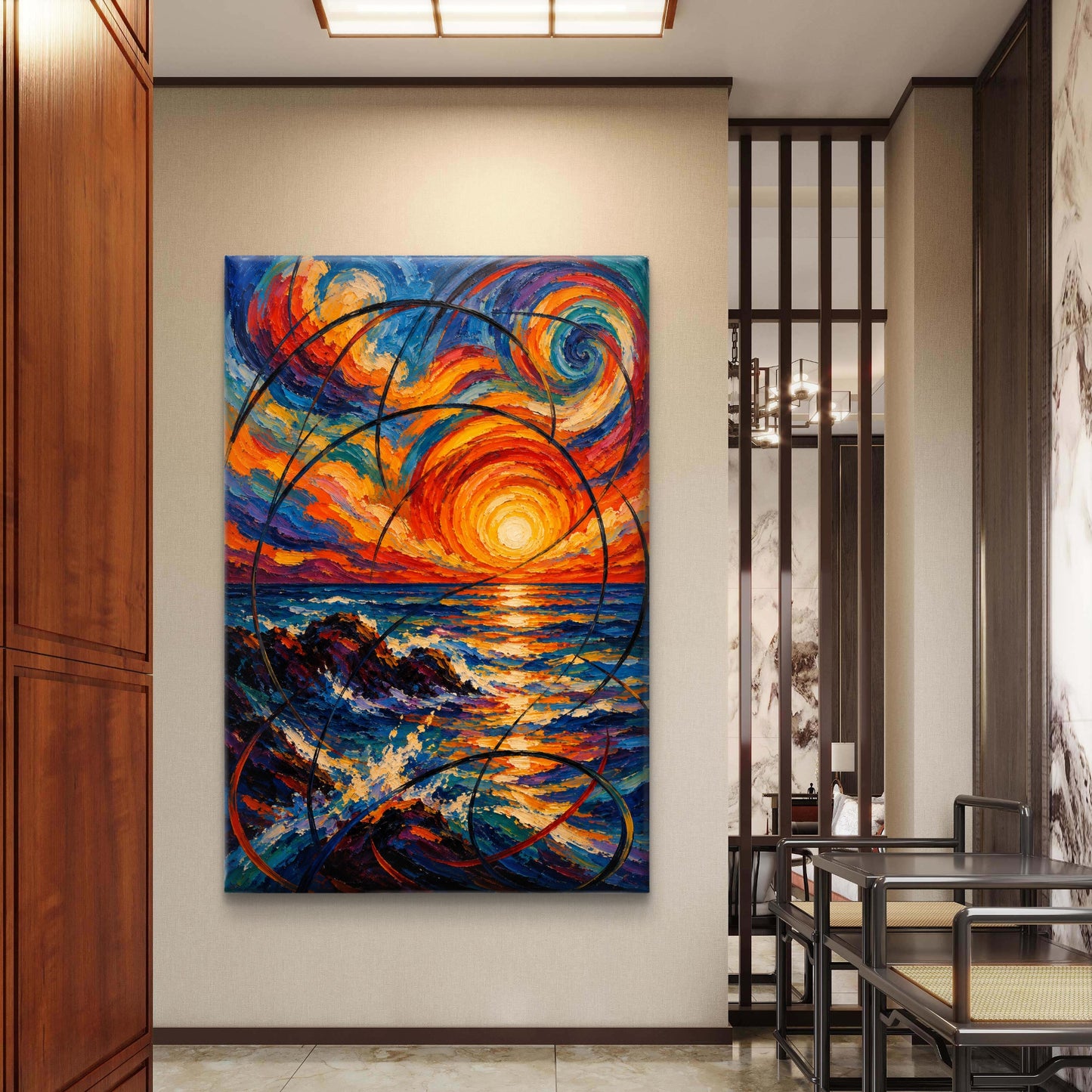 Abstract Art Premium Canvas Painting - Buy Online | Decor By Neon