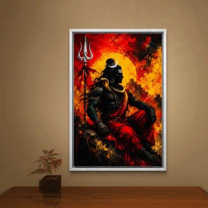 Lord Shiva Premium Canvas Painting