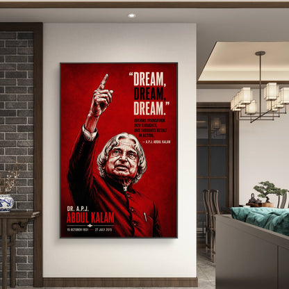 APJ Abdul Kalam Premium Canvas Painting