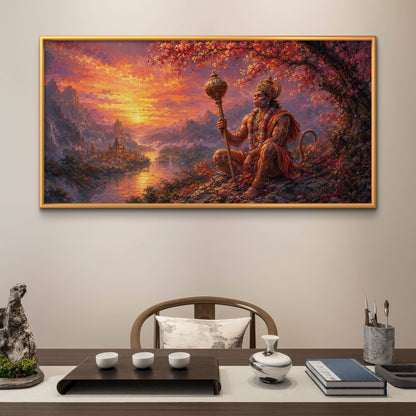 Lord Hanuman Premium Canvas Painting