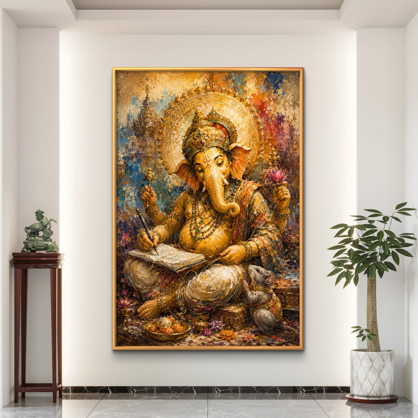 Lord Ganesha Premium Canvas Painting - Buy Online | Decor By Neon