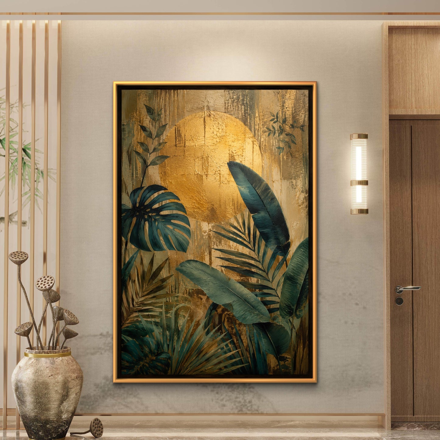 Botanical Luxury Premium Canvas Painting - Buy Online | Decor By Neon
