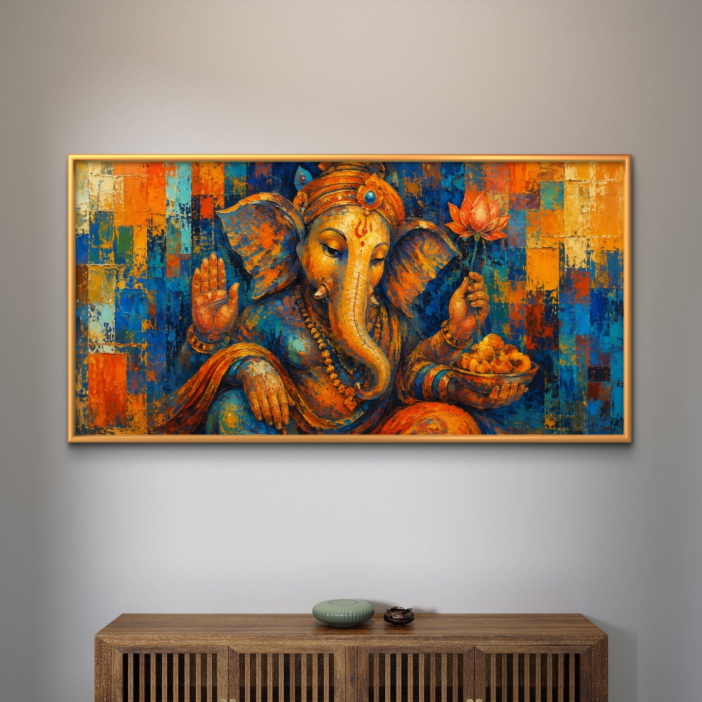 Lord Ganesha Premium Canvas Painting - Buy Online | Decor By Neon