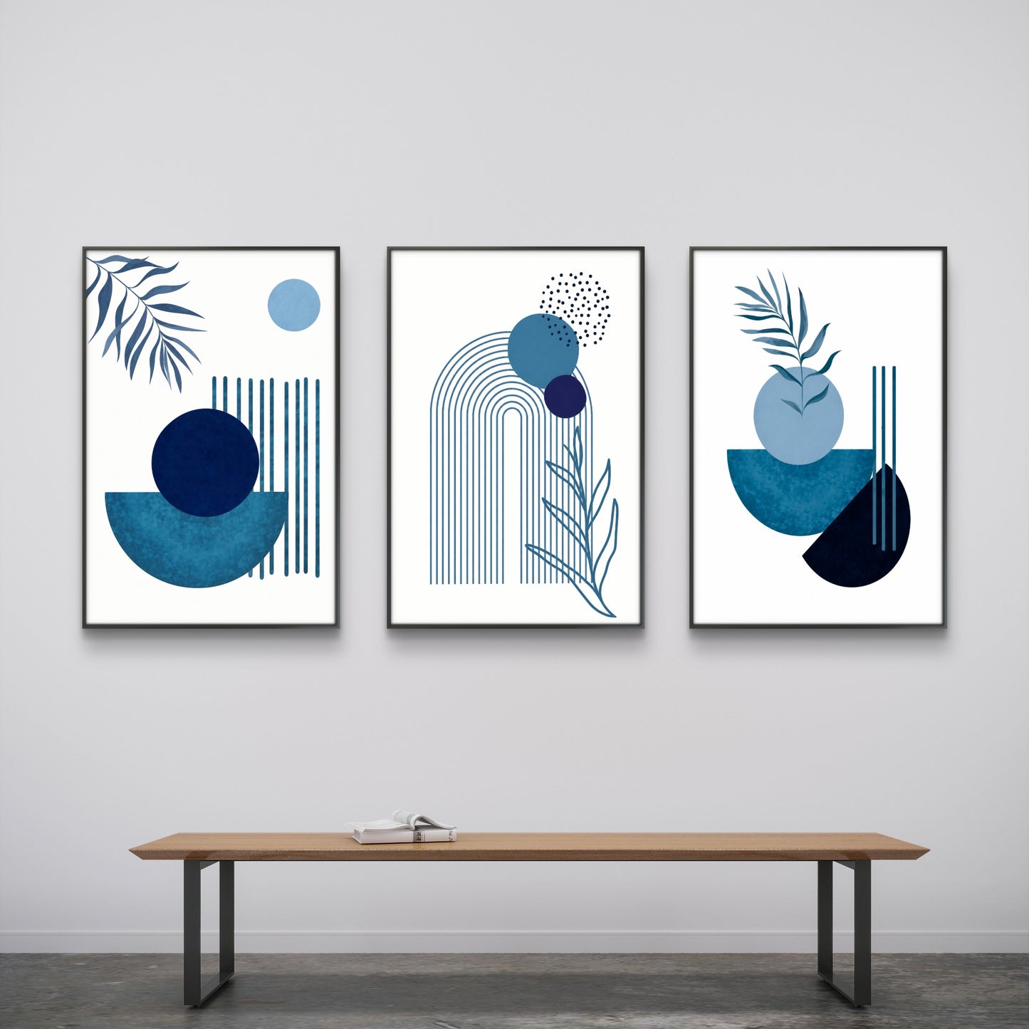 Set of 3 Abstract Art Premium Canvas Painting - Buy Online | Decor By Neon