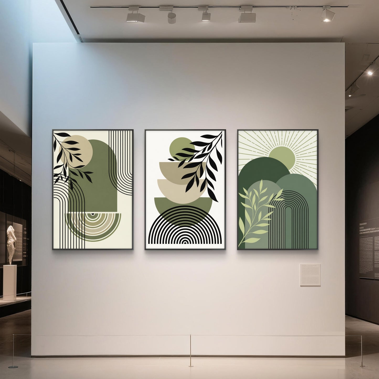 Set of 3 Abstract Art Premium Canvas Painting - Buy Online | Decor By Neon