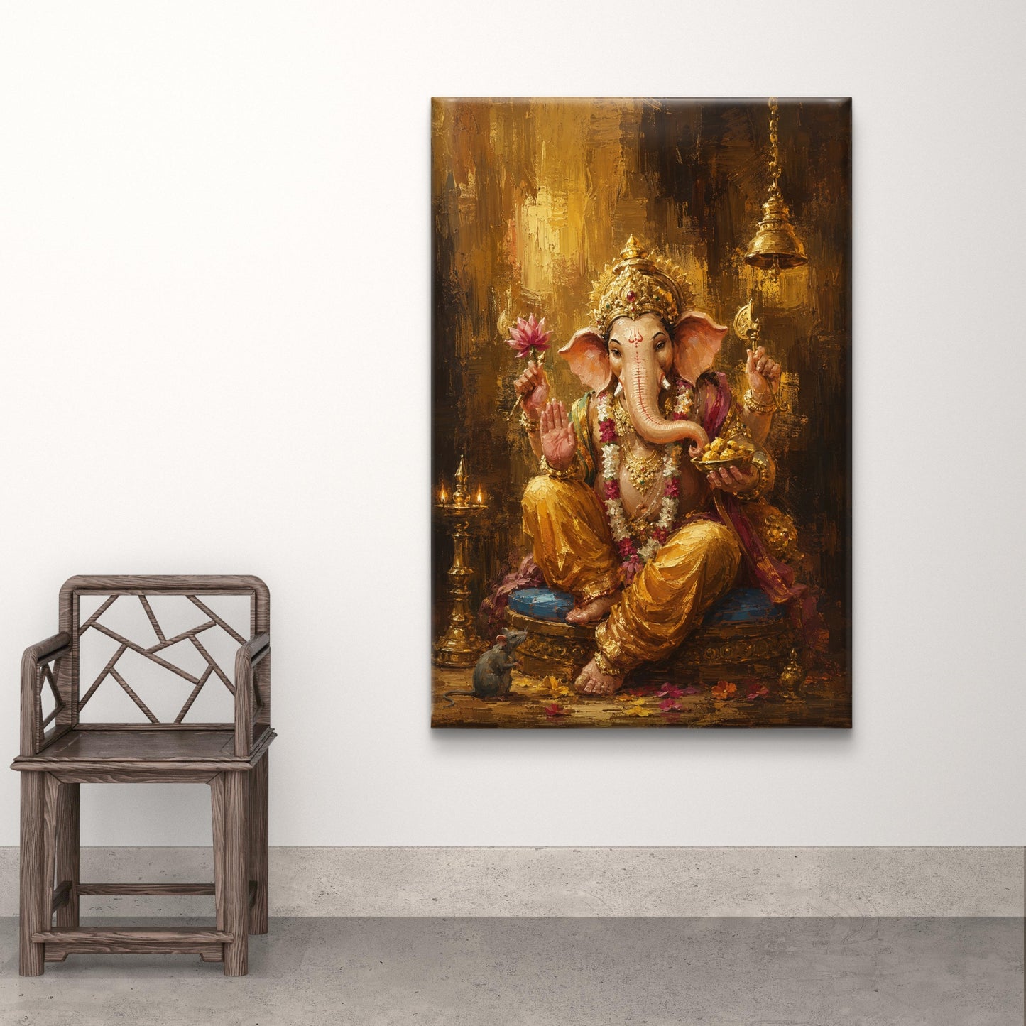 Lord Ganesha Premium Canvas Painting - Buy Online | Decor By Neon