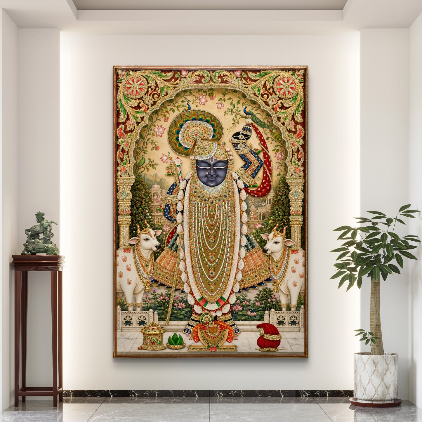 Traditional Pichwai Shrinathji Premium Canvas Painting - Buy Online | Decor By Neon