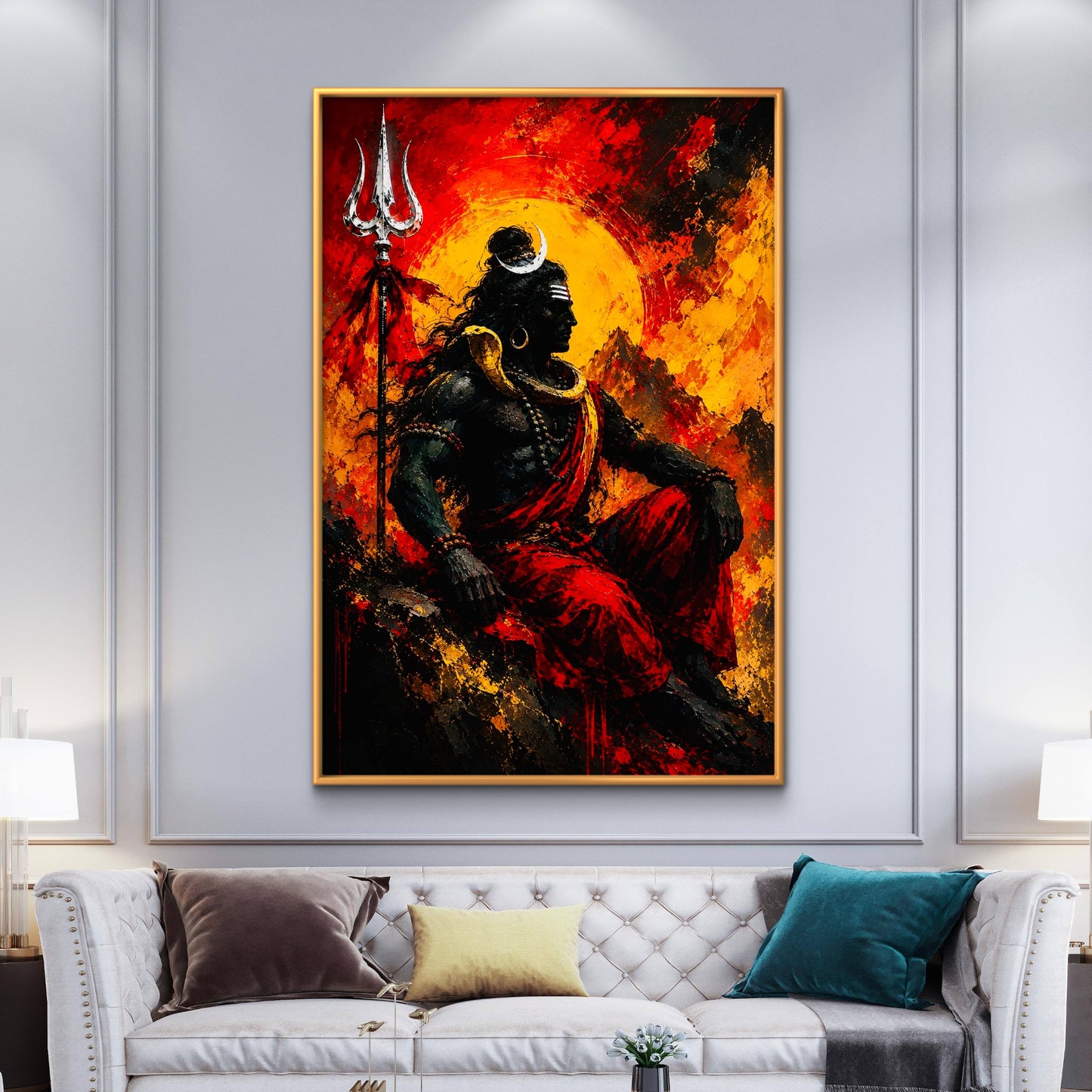 Lord Shiva Premium Canvas Painting - Buy Online | Decor By Neon