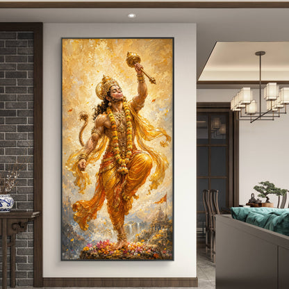 Lord Hanuman Premium Canvas Painting