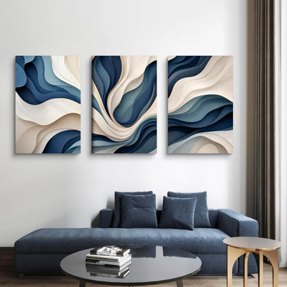 Set of 3 Abstract Art Premium Canvas Painting