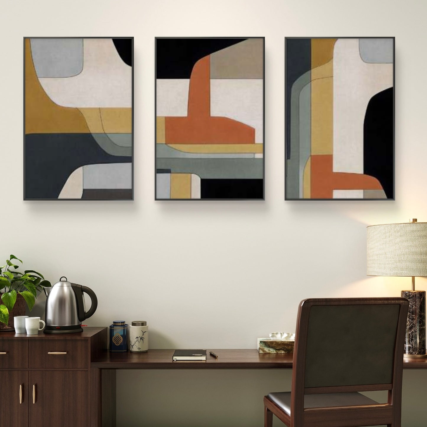 Set of 3 Abstract Art Premium Canvas Painting - Buy Online | Decor By Neon