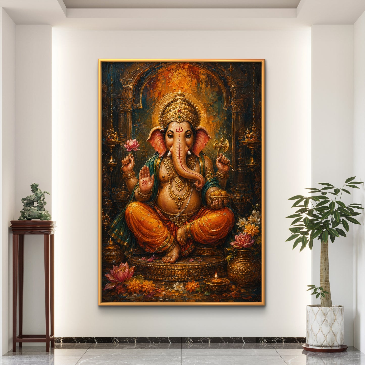 Lord Ganesha Premium Canvas Painting - Buy Online | Decor By Neon