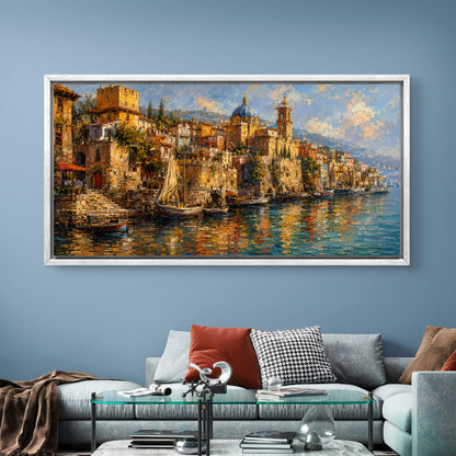 Banaras Ghat Premium Canvas Painting
