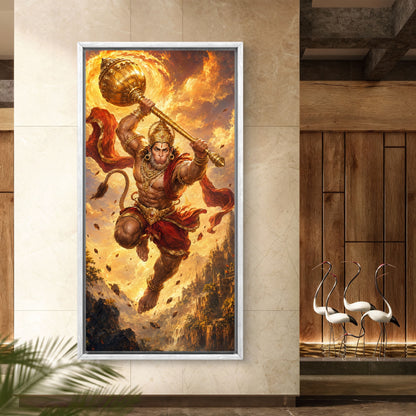 Lord Hanuman Premium Canvas Painting