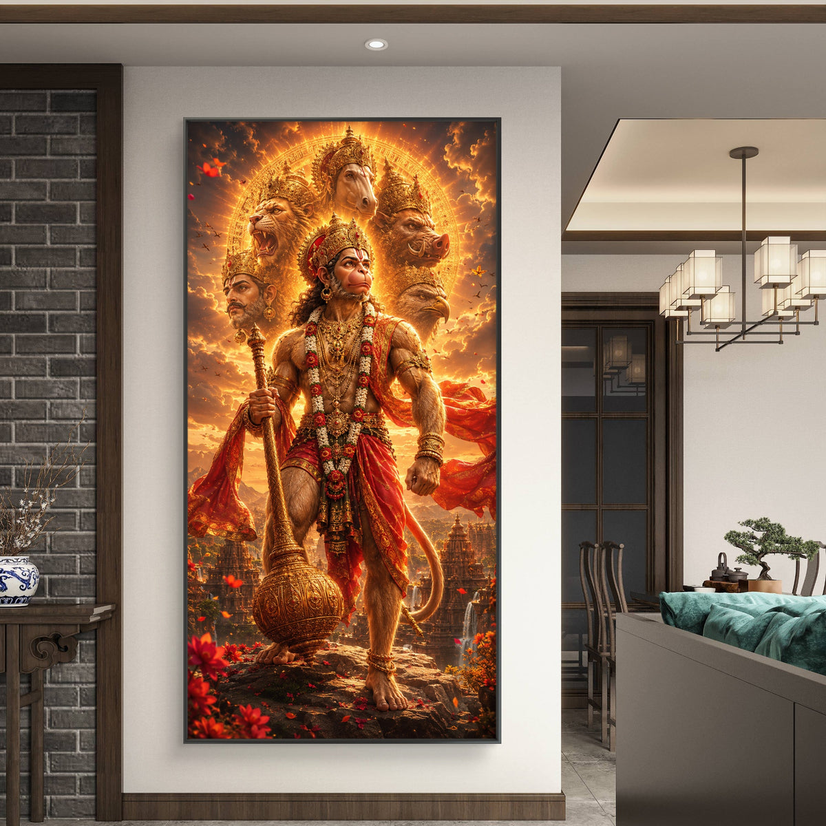 Lord Hanuman Premium Canvas Painting - Buy Online | Decor By Neon