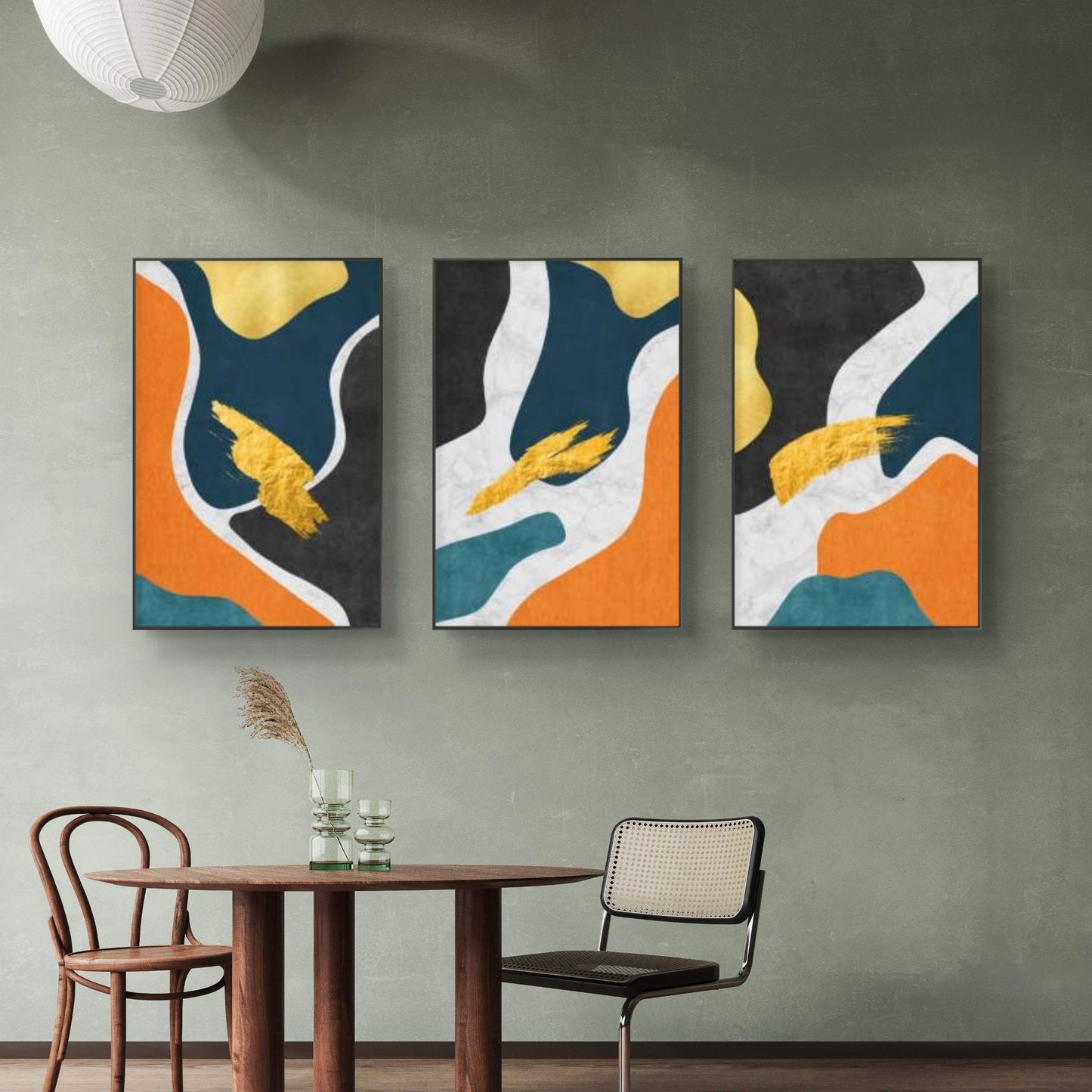 Set of 3 Abstract Art Premium Canvas Painting - Buy Online | Decor By Neon