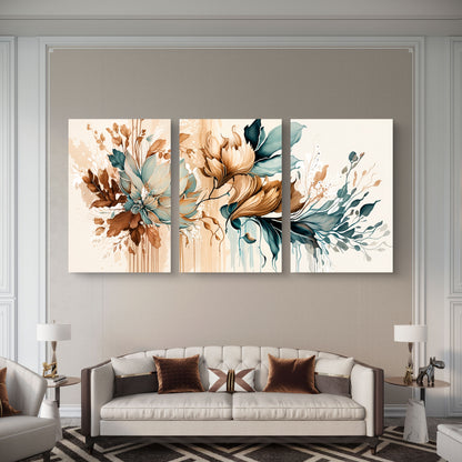 Set of 3 Abstract Art Premium Canvas Painting