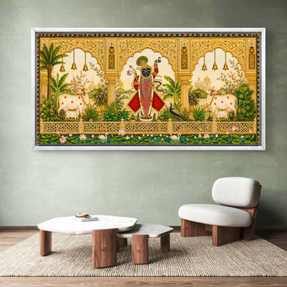 Traditional Pichwai Shrinathji Premium Canvas Painting