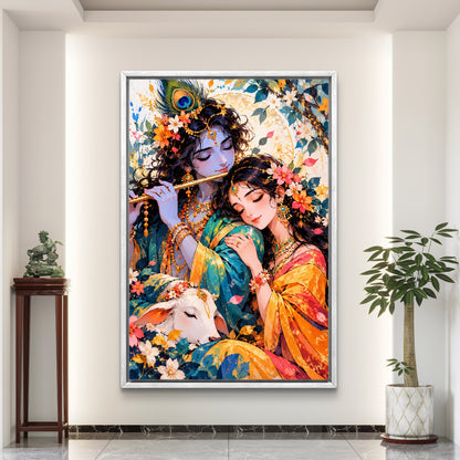 Radha Krishna Premium Canvas Painting