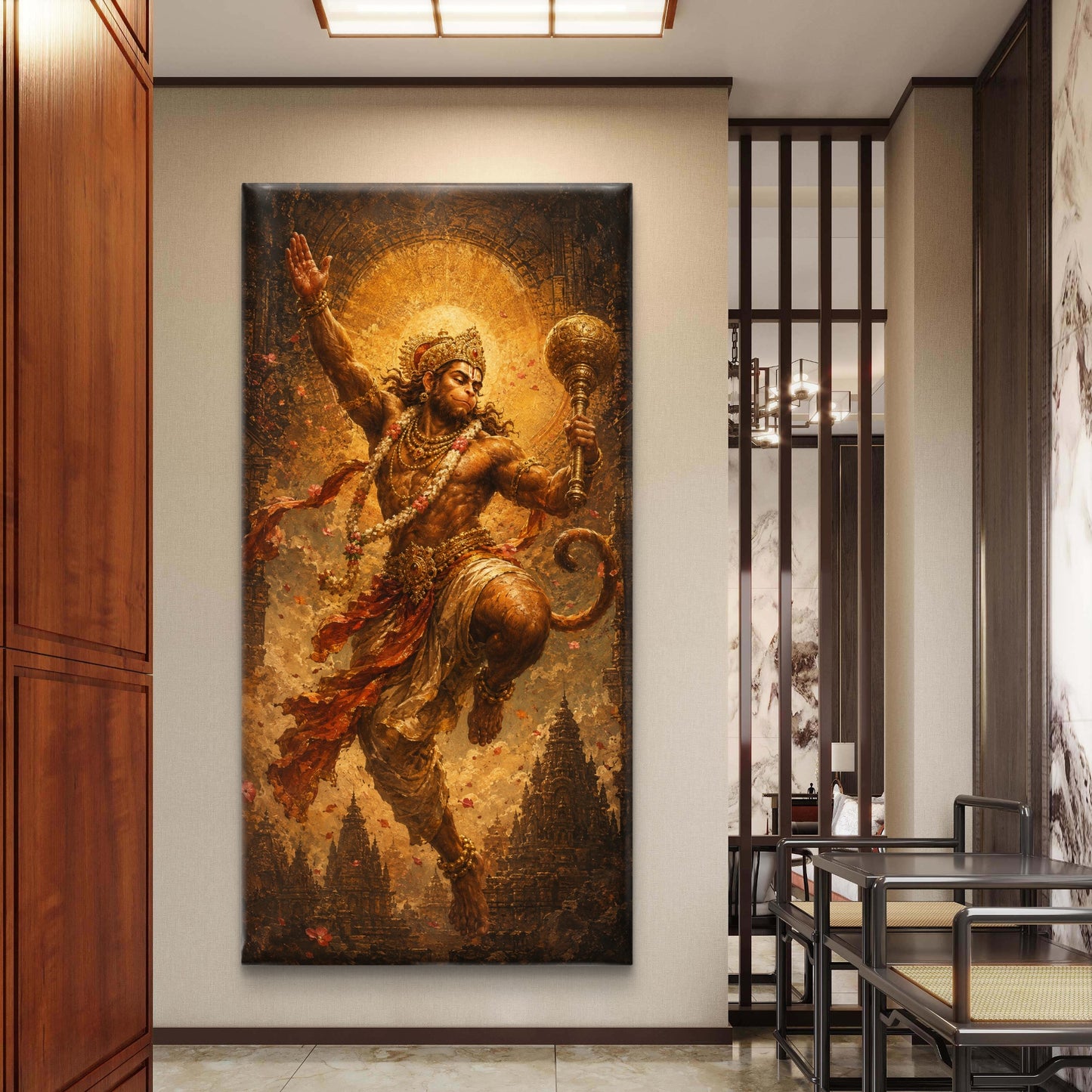 Lord Hanuman Premium Canvas Painting - Buy Online | Decor By Neon