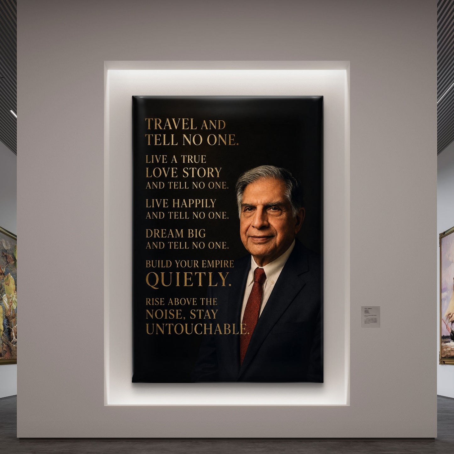 Ratan Tata Premium Canvas Painting - Buy Online | Decor By Neon