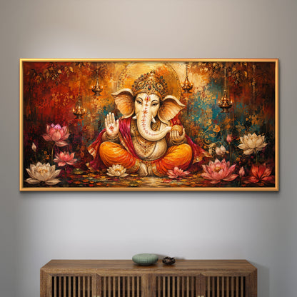 Lord Ganesha Premium Canvas Painting
