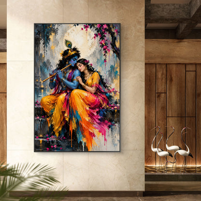 Radha Krishna Premium Canvas Painting