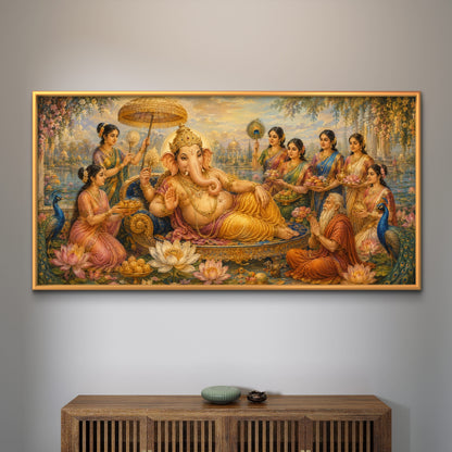Lord Ganesha Premium Canvas Painting