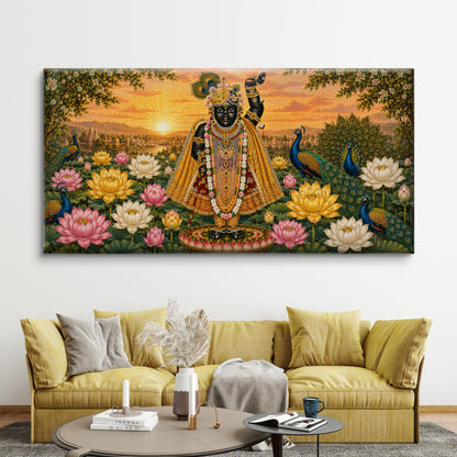 Traditional Pichwai Shrinathji Premium Canvas Painting