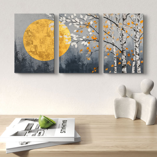 Set of 3 Abstract Art Premium Canvas Painting - Premium Wall Art | Decor By Neon