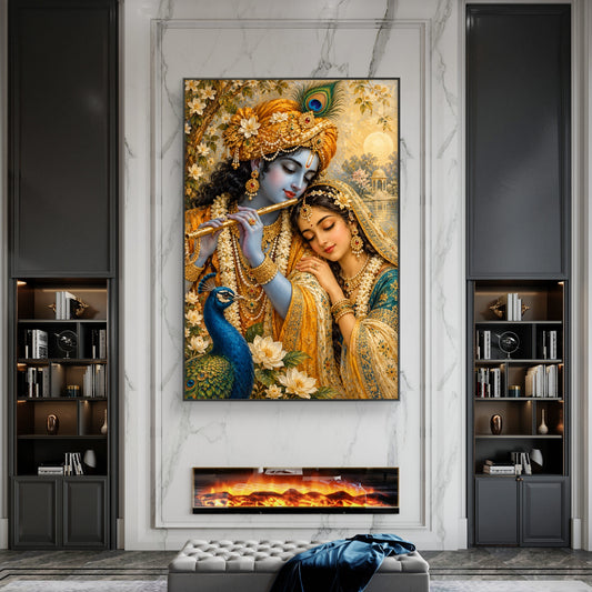 Radha Krishna Premium Canvas Painting - Canvas Wall Art | Decor By Neon