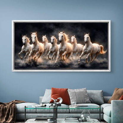 Seven Horses Premium Canvas Painting