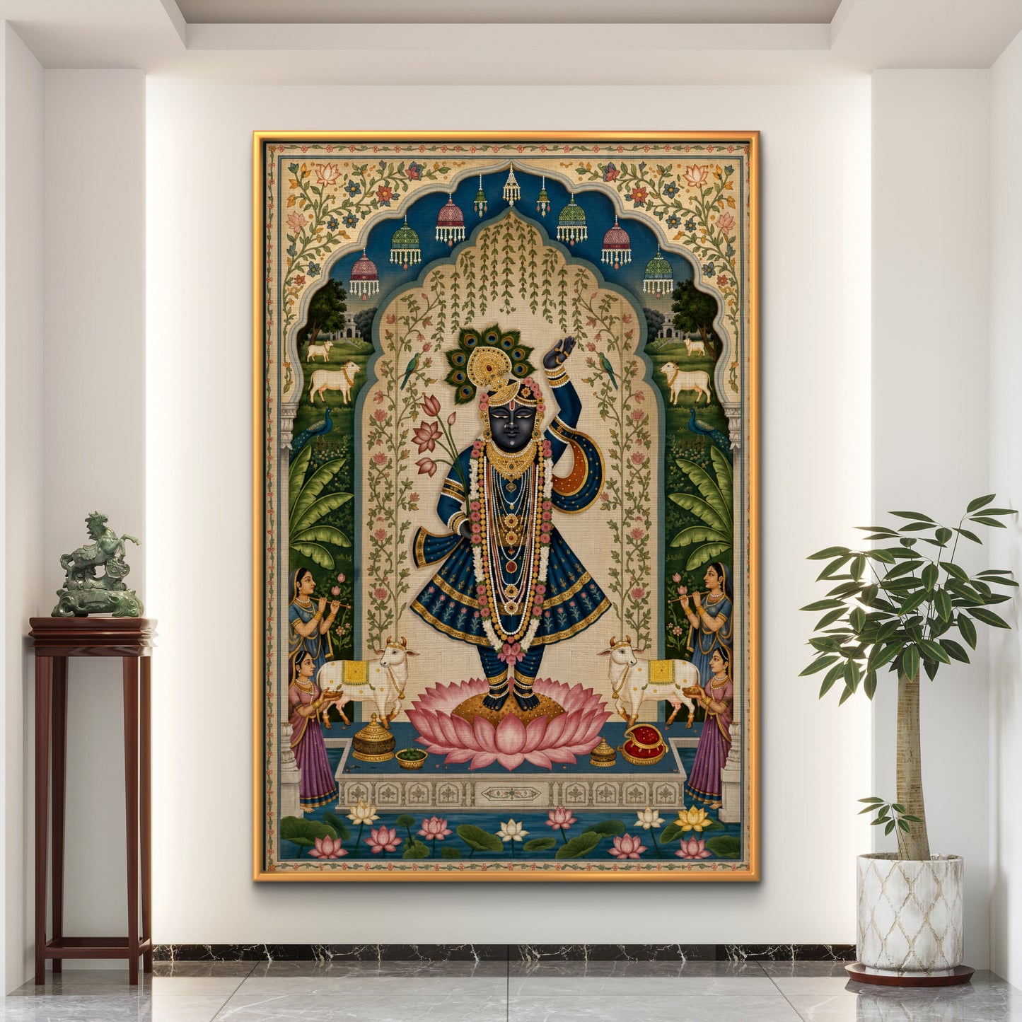 Traditional Pichwai Shrinathji Premium Canvas Painting - Buy Online | Decor By Neon