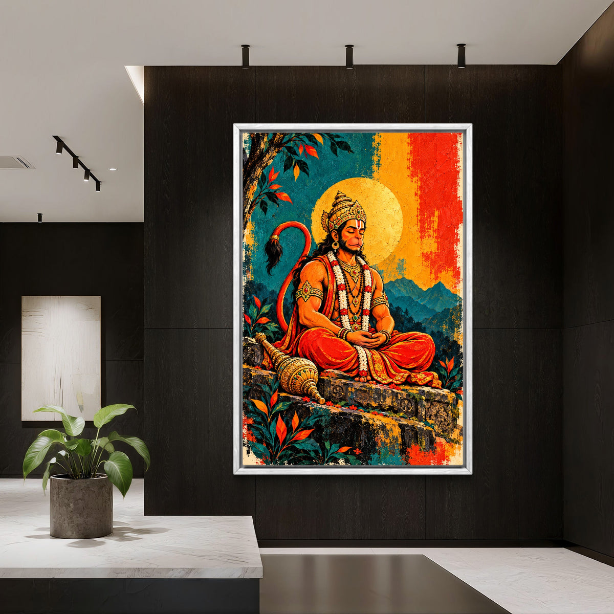 Lord Hanuman Premium Canvas Painting - Buy Online | Decor By Neon